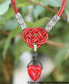 Kette rot Glasherz Kette rot Glasherz
